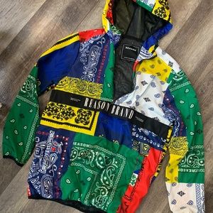 REASON  Anorak bandana pattern Sz Medium